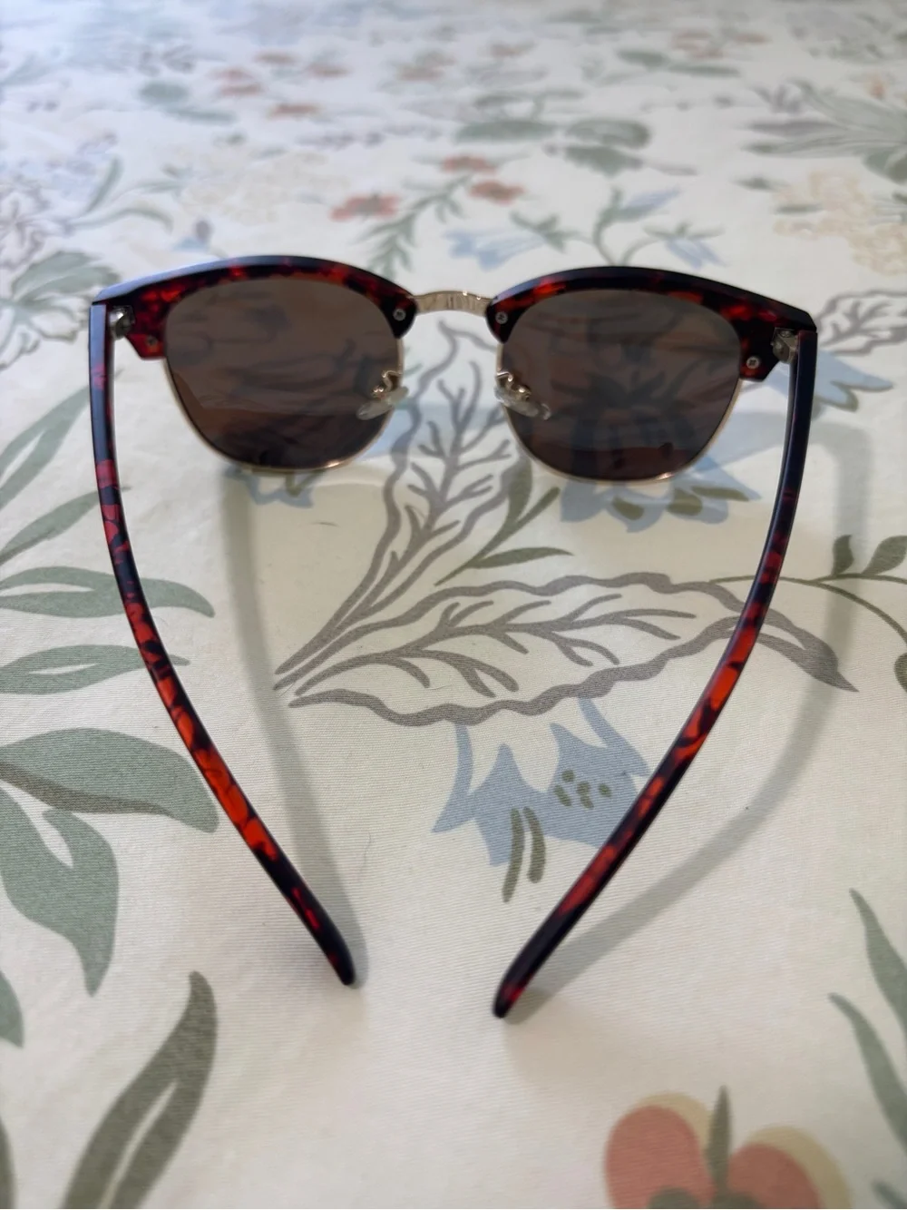 Men's Polarized Tortoiseshell Clubmaster Sunglasses